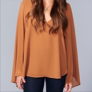 Show Me Your Mumu—Hippie Dippie Top—Brown chiffon
